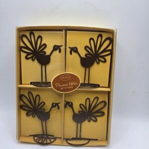 Design Design Gobble Time Turkey Placecard Holders Set Of 4